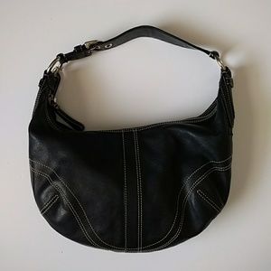 Coach Black Leather Hobo Bag #10031
